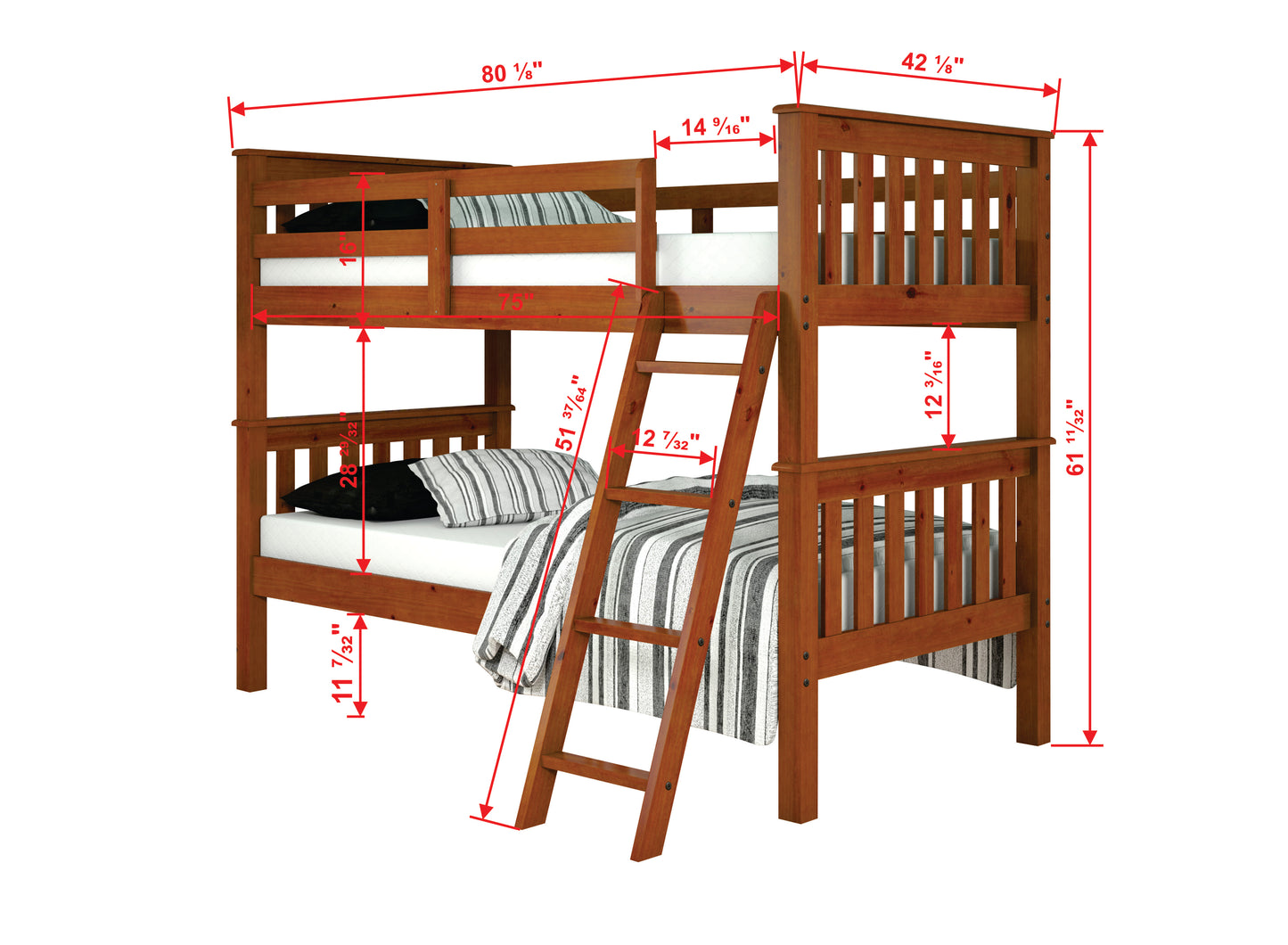 San Antonio Twin over Twin Bunk Bed