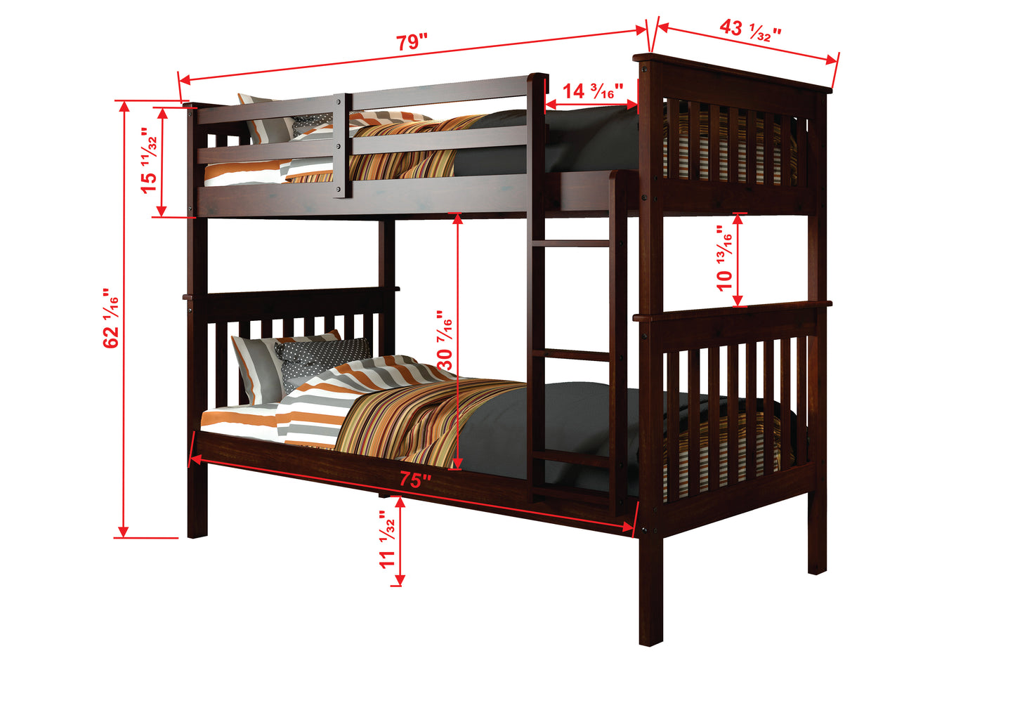 Savana Twin Over Twin Bunk Bed