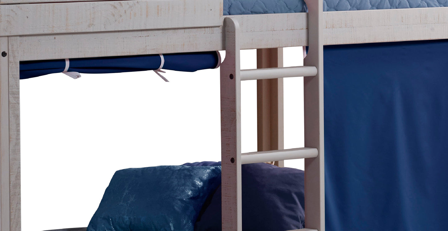 Deer Blind Twin Over Twin Rustic Grey House Bunk Bed