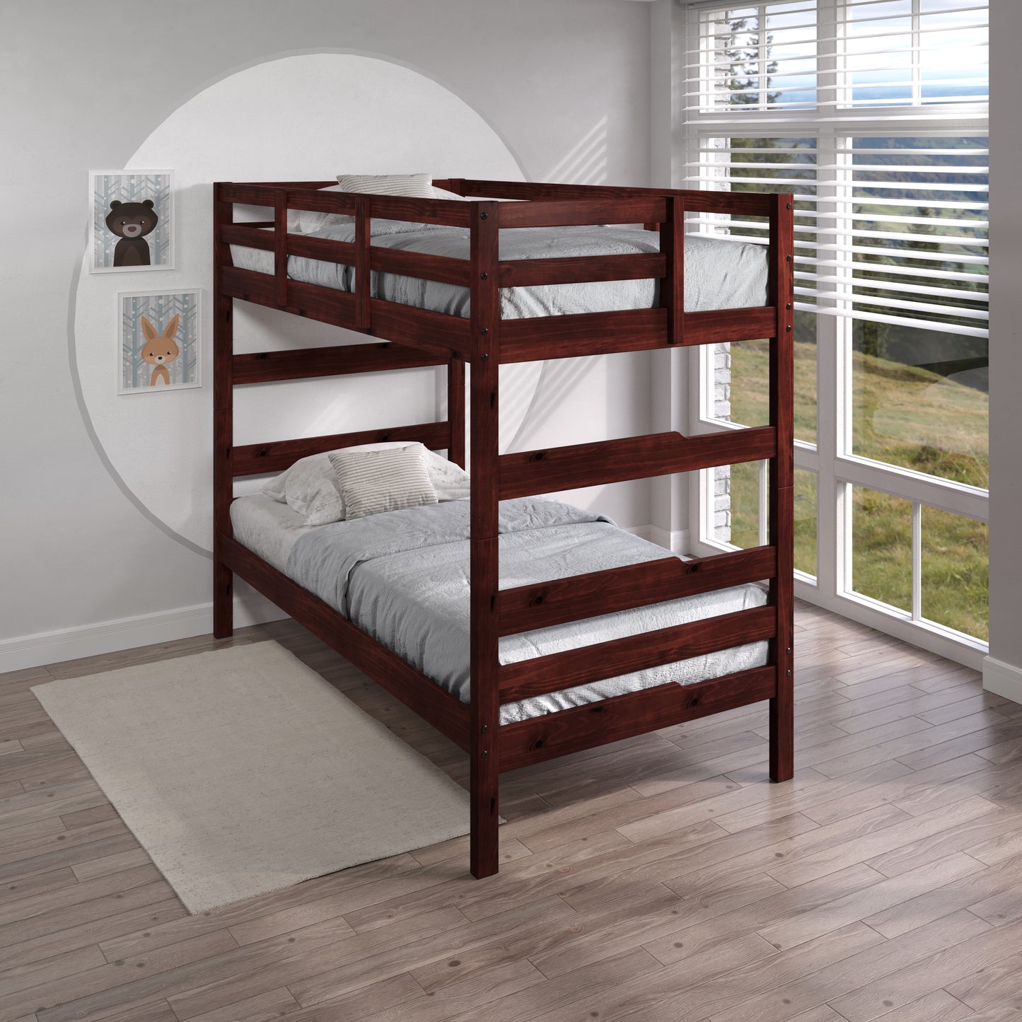 Classic Twin Over Twin Bunk Bed