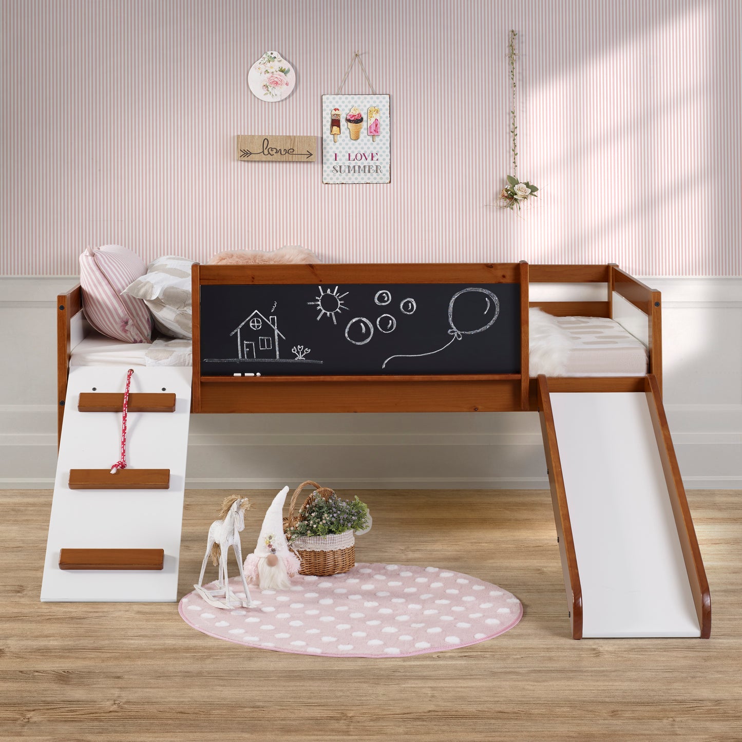 Twin Espresso Junior Low Loft Bed