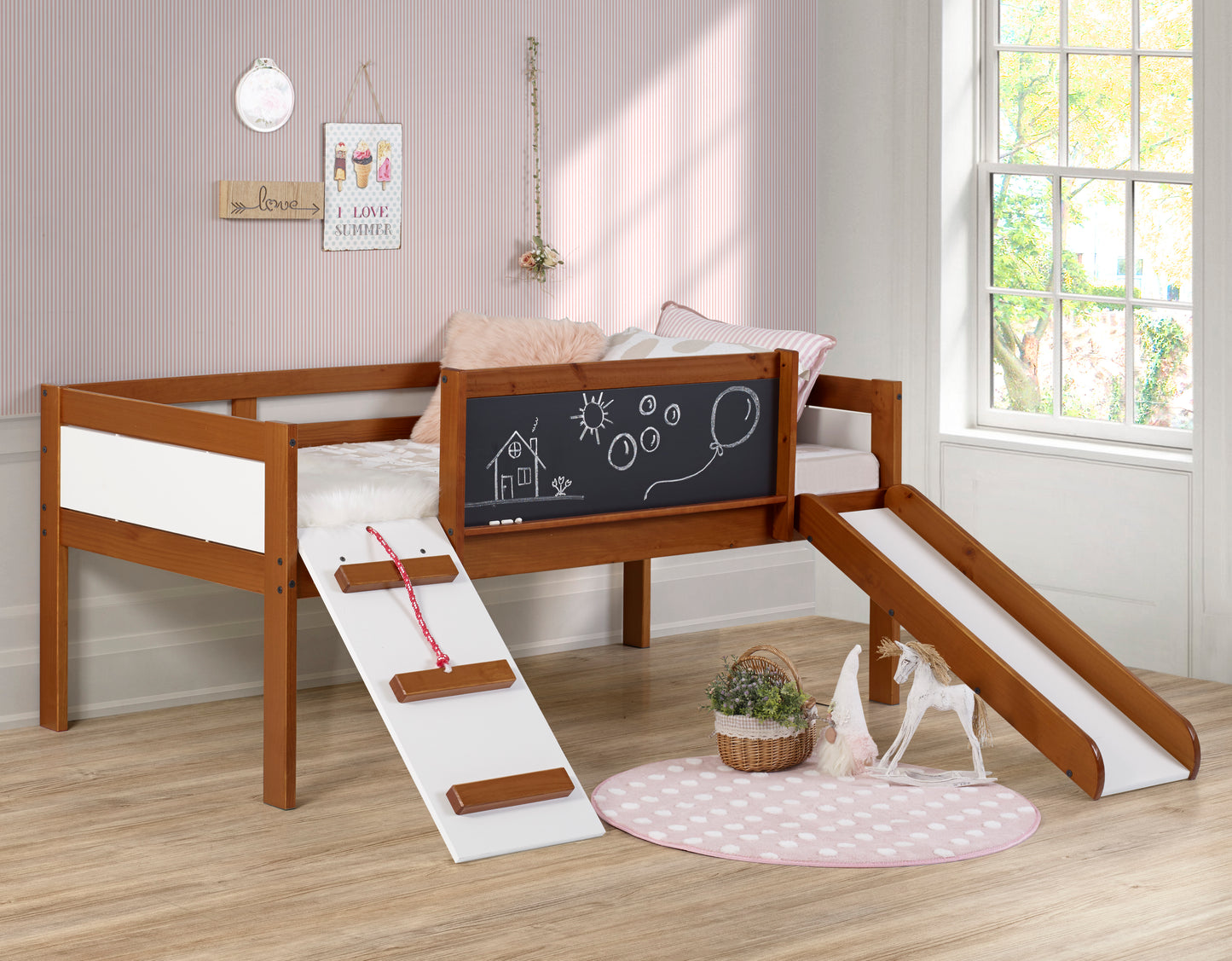 Twin Espresso Junior Low Loft Bed