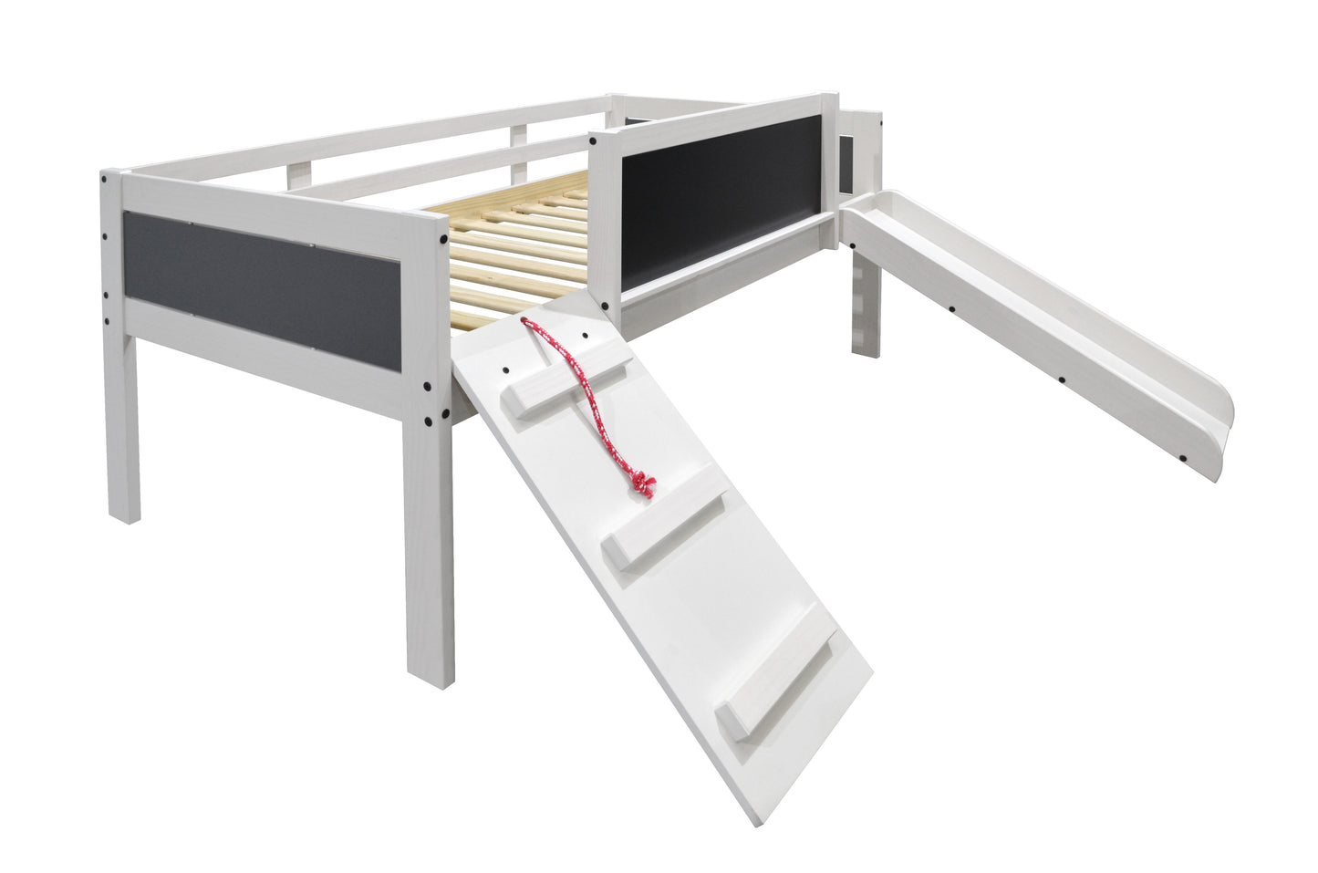 Twin White Wash Junior Low Loft Bed