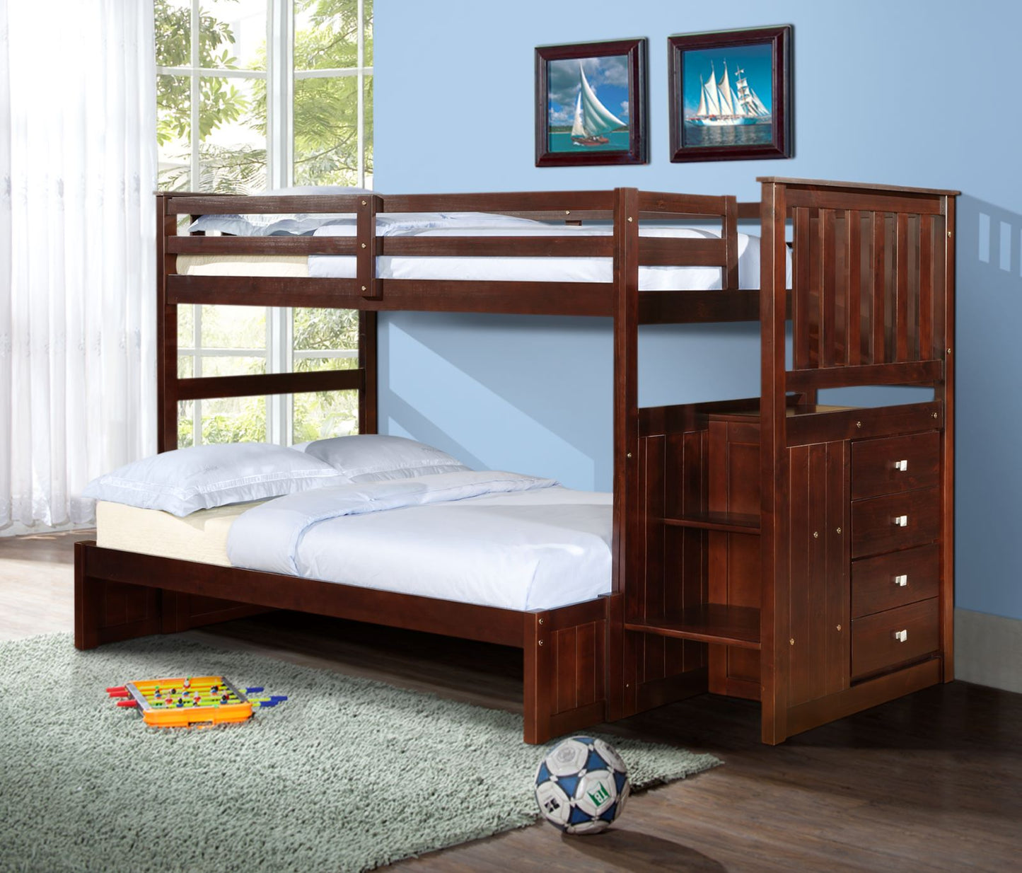 Twin Over Full Staircase Bunk Bed